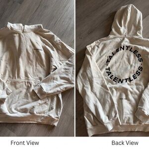TALENTLESS Beige Hoodie for Men